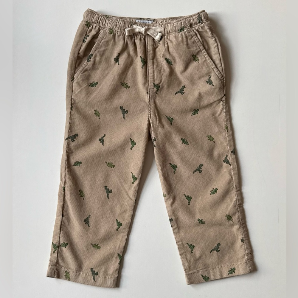 Crewcuts Baby Boys Tan Dinosaur Print Corduroy Pants - Size 2T